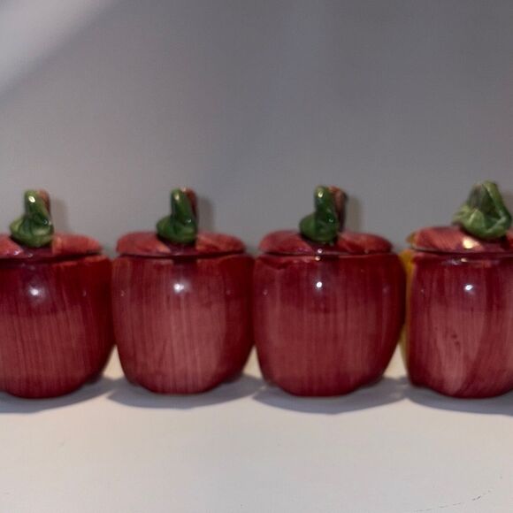 Apple Shaped Ceramic Containers - Picture 4 of 10